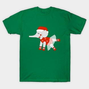 Christmas Ballerina Elephant Digital Art | Christmas Special | illusima T-Shirt